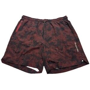 Men's Municipal 4AM Club Training Shorts 6" Size Medium Cardinal Tech Camo